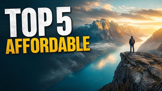 Thumbnail made with Omere Design for a travel channel: top 5 affordable countries