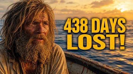 Thumbnail made with Omere Design for a survival story: 438 days lost at sea